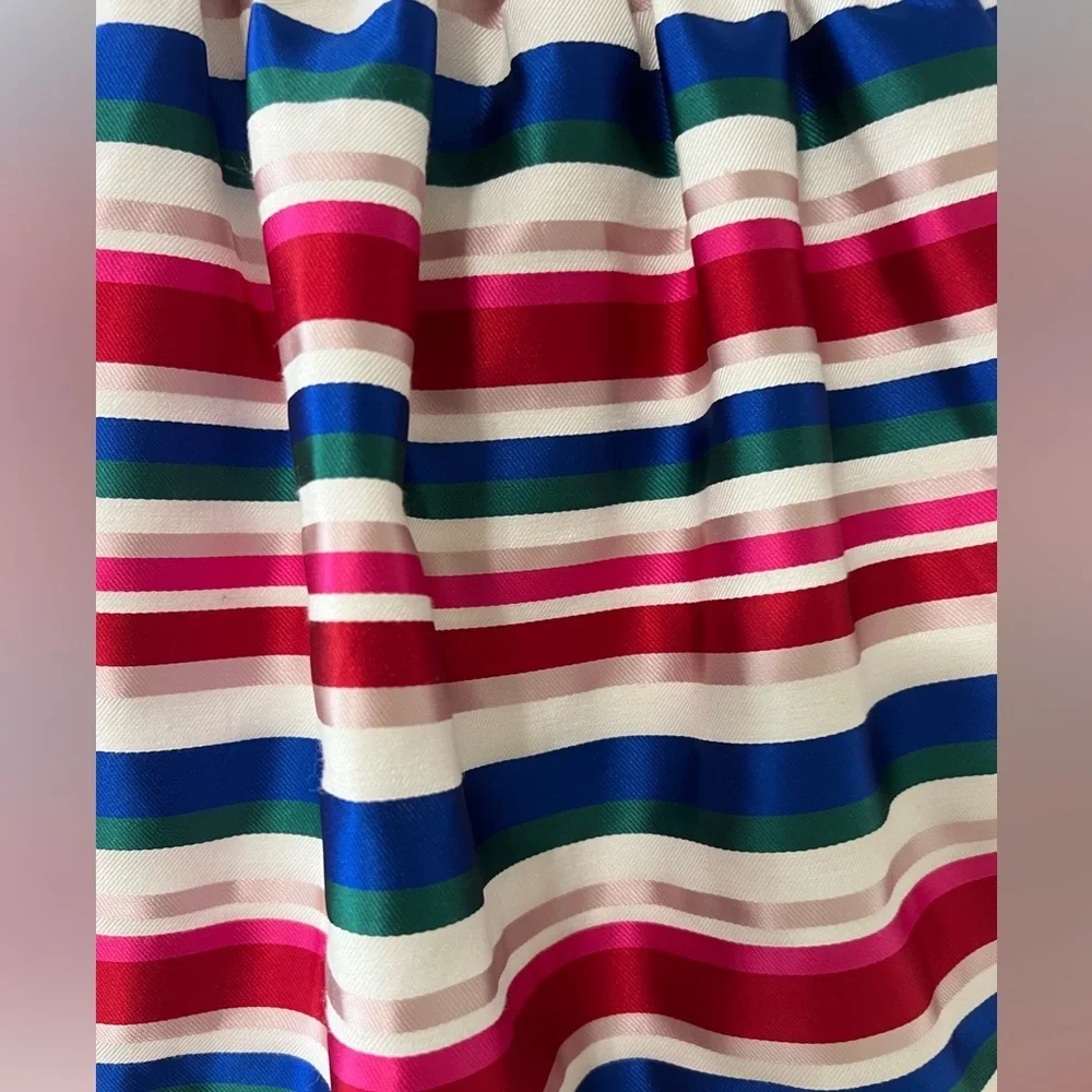 Gymboree Girls Rainbow Stripe Dress 2T Bow Back Party Easter Spring Dress
